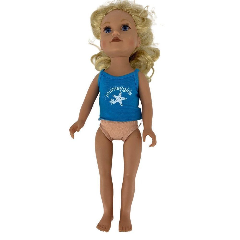 Journey Girls 2016 Geoffrey LLC Toys R US Blond Blue Logo Tshirt Doll  2942